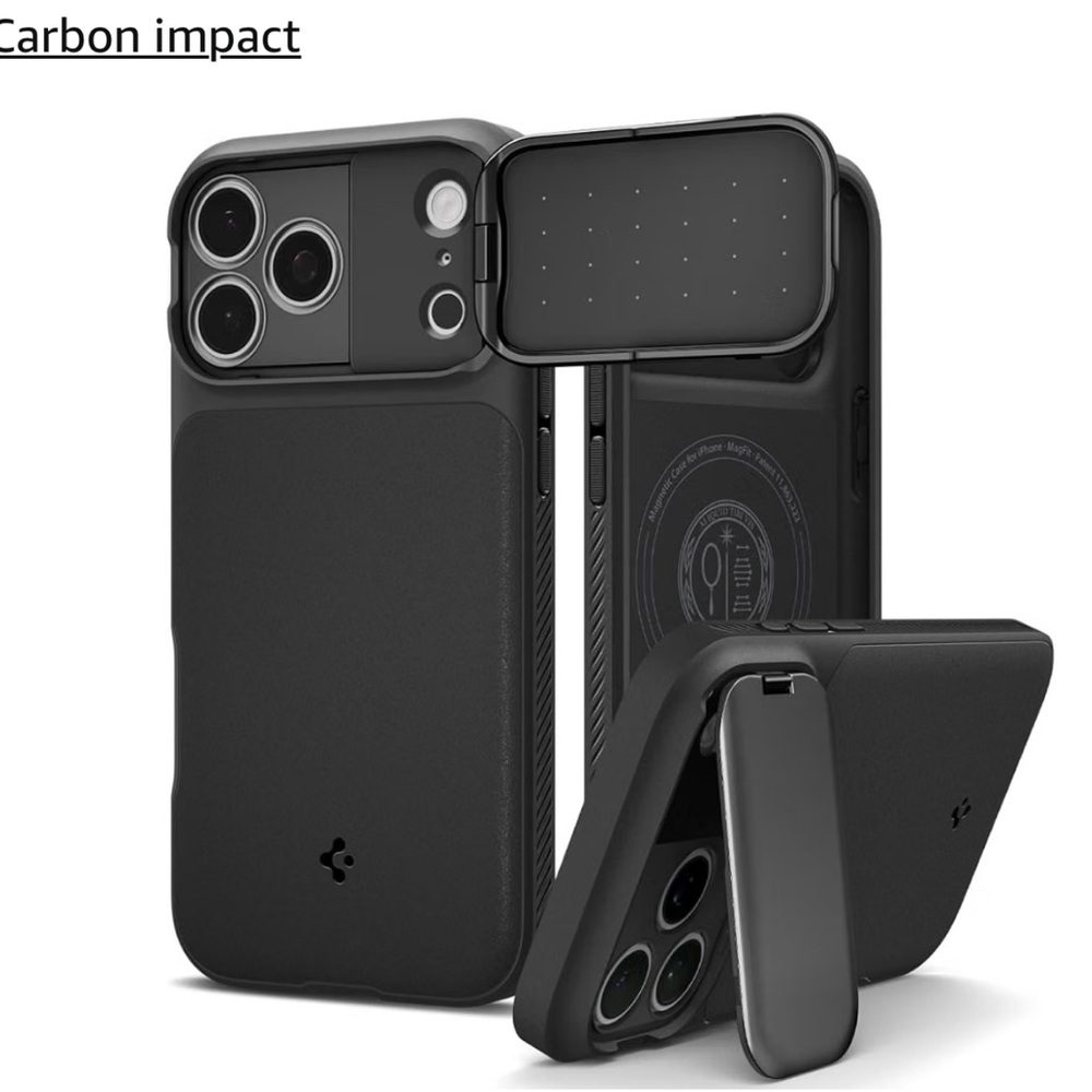 Sleek Black Protective Phone Case with Camera Cover